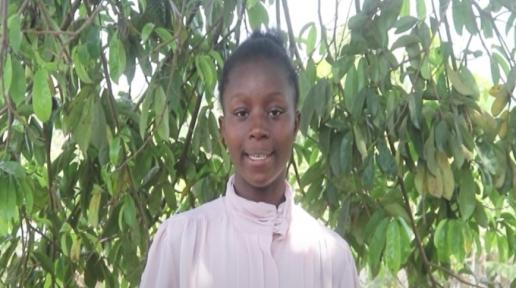 Christine Doré, Jeune collégienne non excisée vivant à Boussou, localité de n'zérékoré, ayant déclaré l'abandon des MGF